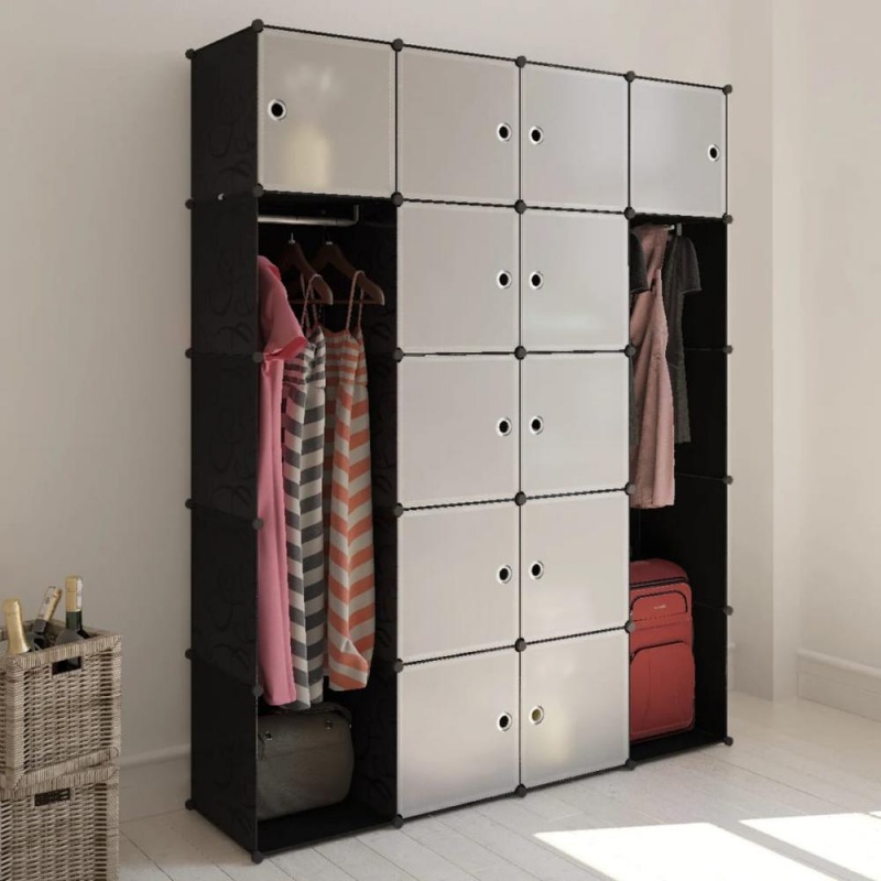 Modular Cabinet With 14 Compartments 14.6"X57.5"X71"