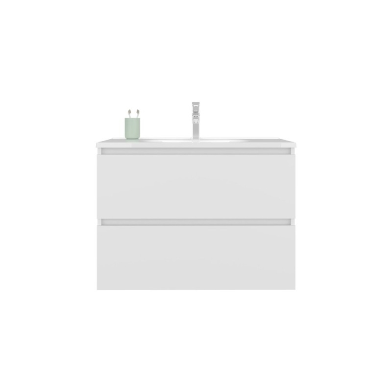Depew Bathroom Vanity, 2 Drawers, White