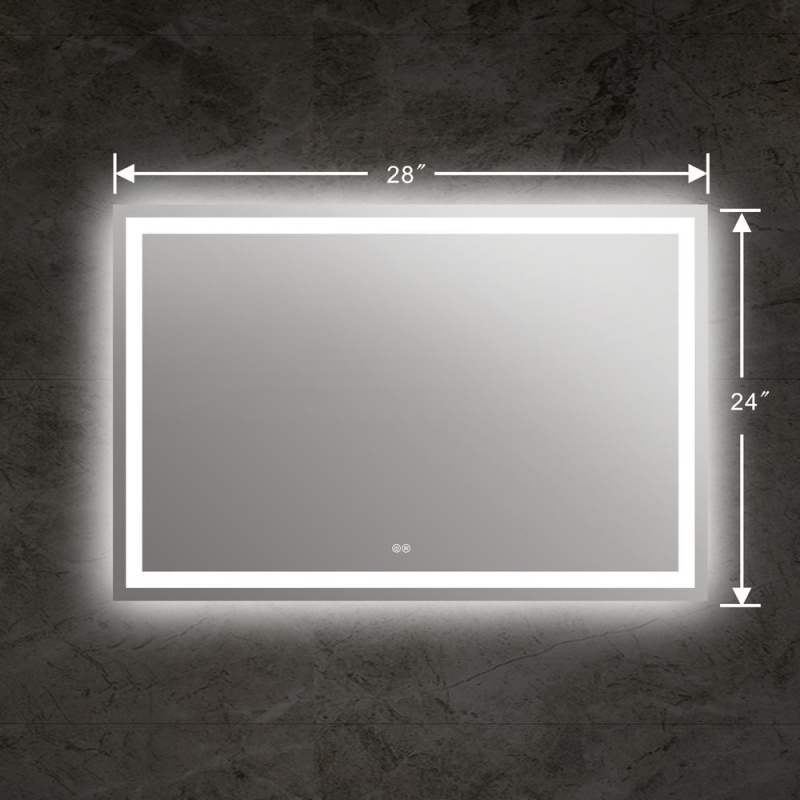 Speculo Back Lit Led Mirror 4000K Warm White 28" Wide