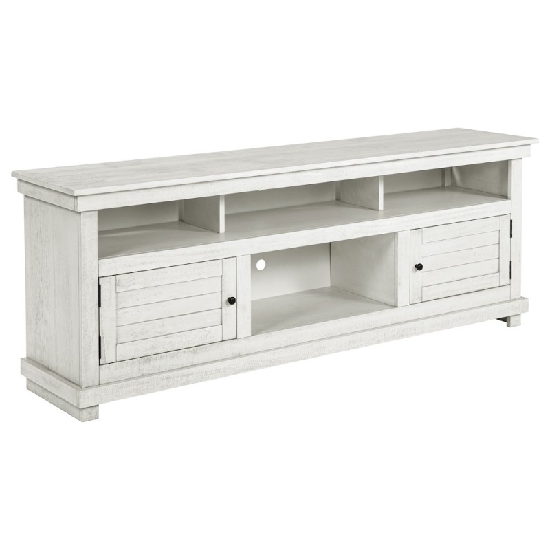 Payne 70-Inch TV Stand Media Console Distressed White
