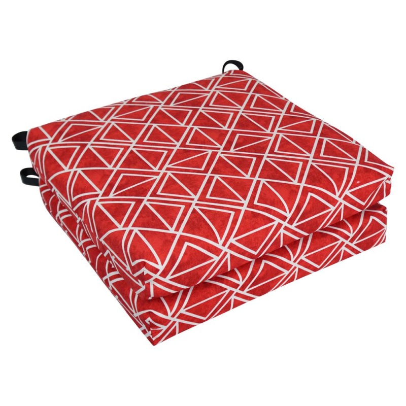 20-Inch by 19-Inch Patterned Outdoor Chair Cushions (Set of 2)