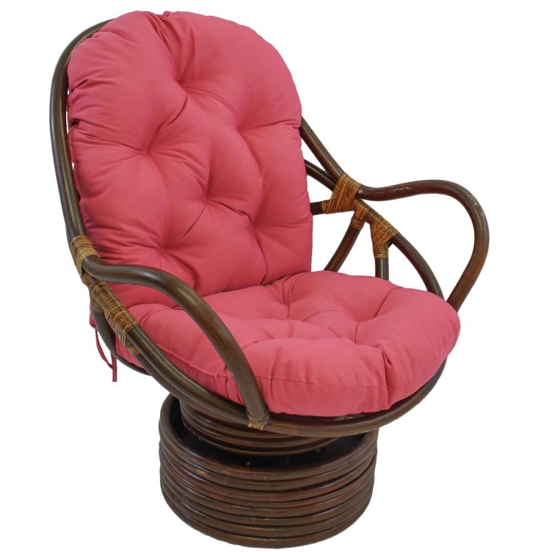 48-Inch By 24-Inch Solid Twill Swivel Rocker Cushion