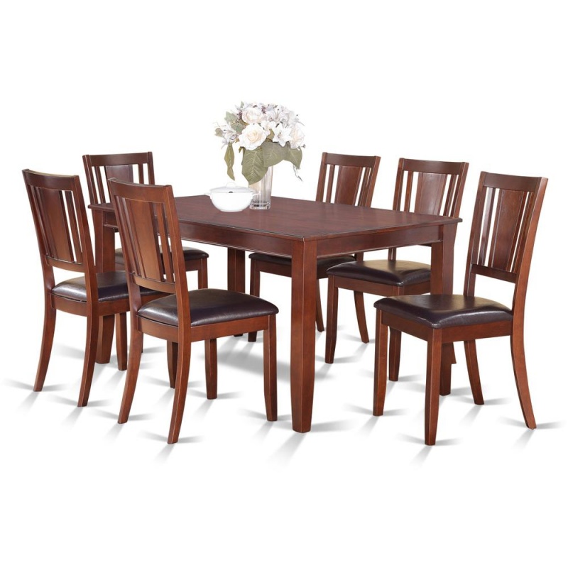 7 Pc Dining Room Set-Dinette Table And 6 Kitchen Dining Chairs