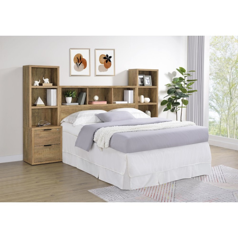 Westpark 3-Piece Queen Bedroom Set Bookcase Headboard Mango