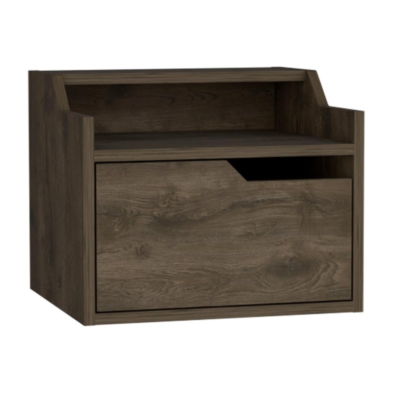 Modern Dual-Tier Floating Nightstand with Spacious Single Drawer