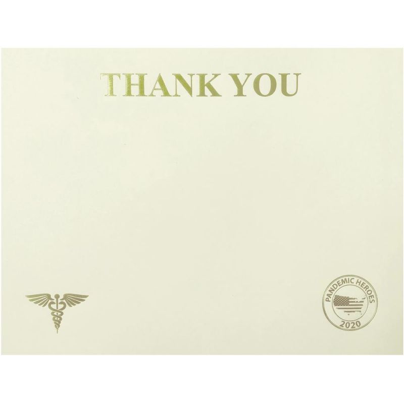 St. James® Premium-Weight Certificates - 65 Lb Basis Weight - "Thank You" - 8.5" X 11" - Inkjet, Laser Compatible - Ivory, Gold Foil - 25 / Pack - Taa Compliant