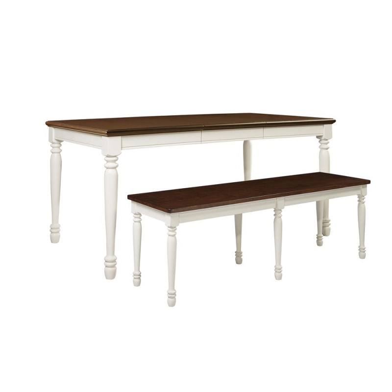 Shelby 3-Piece Dining Table Set For 6 - Table & 2 Benches