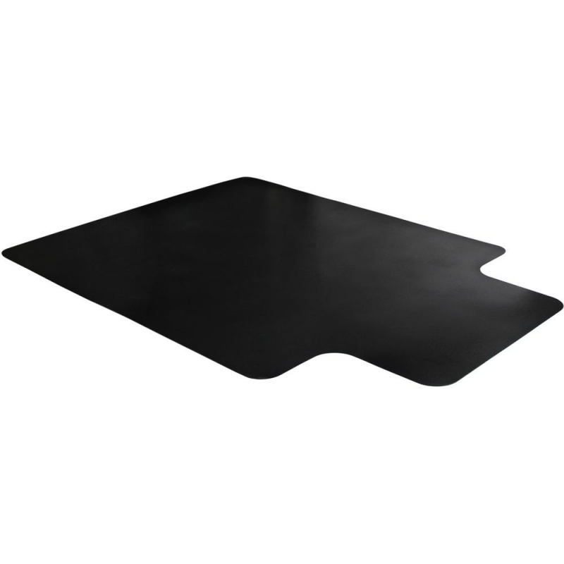 Cleartex Advantagemat Floor Chair Mat - Hard Floor - 53" Length X 45" Width X 0.60" Thickness - Lip Size 25" Length X 12" Width - Rectangle - Classic - Polyvinyl Chloride (Pvc) - Black