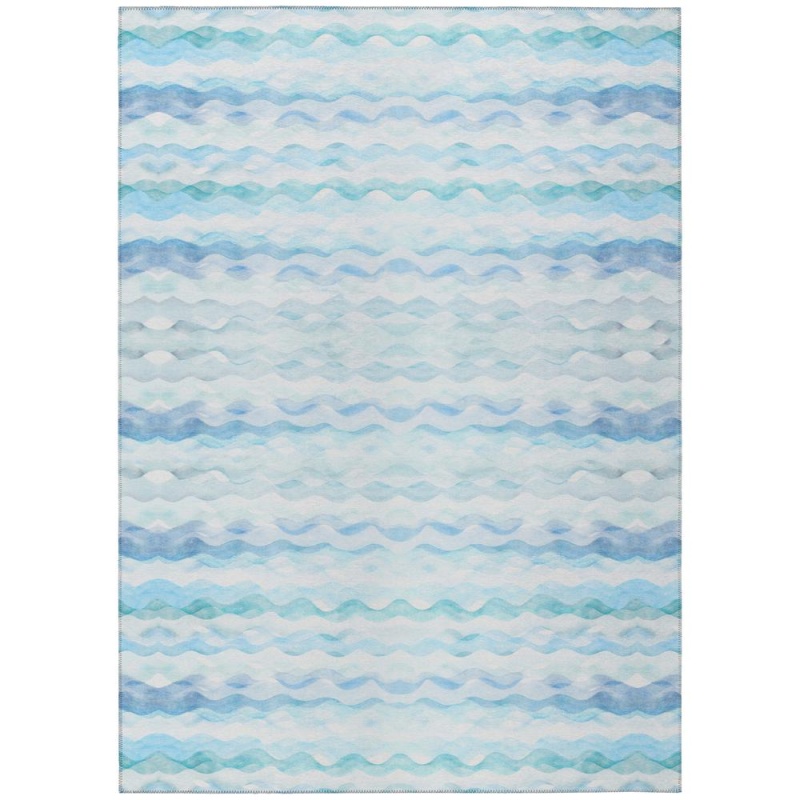Indoor/Outdoor Surfside Asr46 Blue Washable 10' X 14' Rug