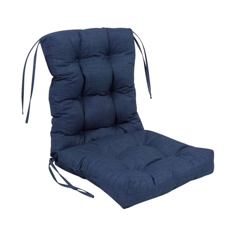 18-Inch By 38-Inch Spun Polyester Solid Outdoor Tufted Chair Cushion