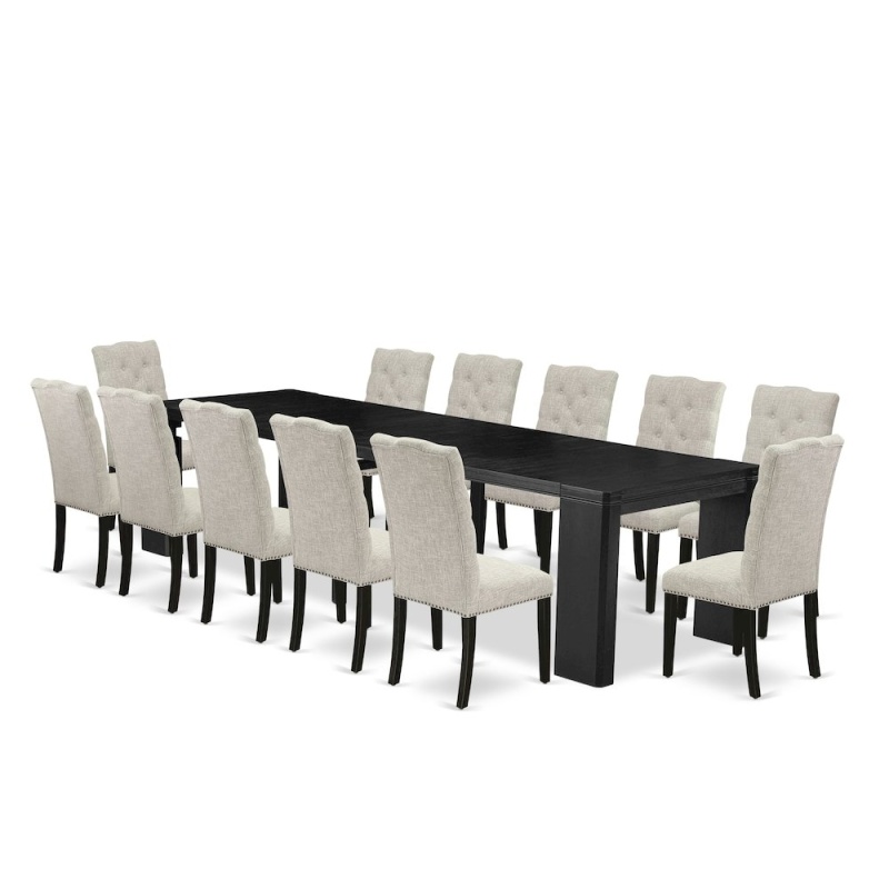 13-Piece Modern Dining Room Table Set
