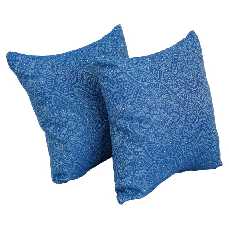 17-Inch Jacquard Throw Pillows With Inserts (Set of 2)