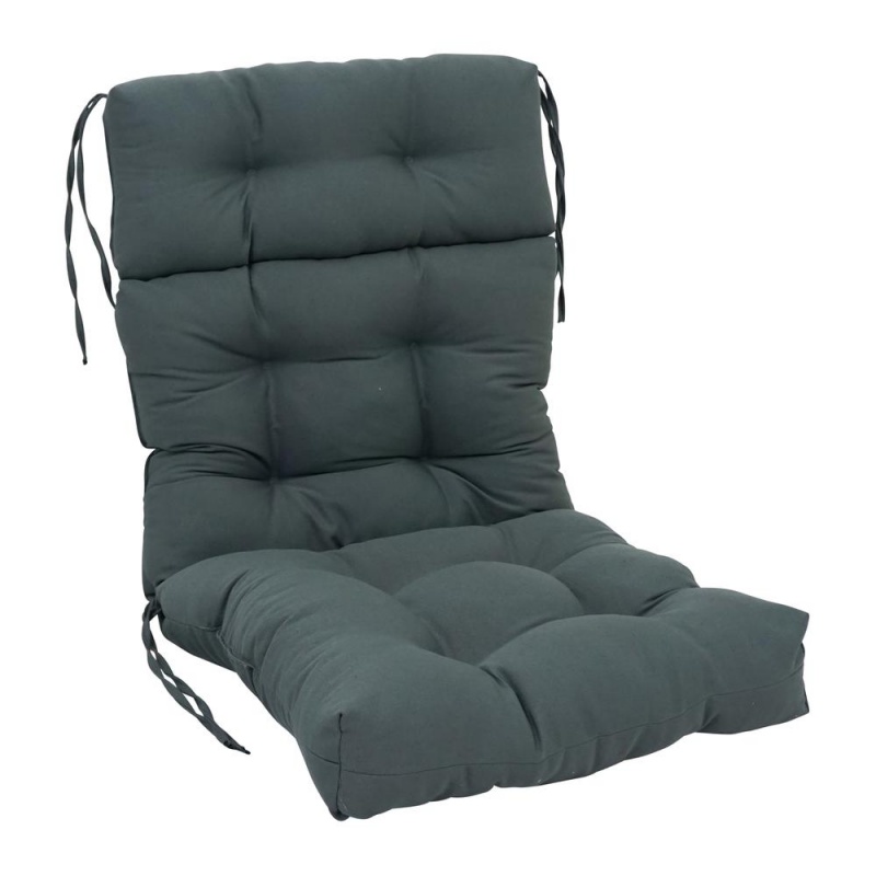 20-Inch By 42-Inch Solid Twill Tufted Chair Cushion