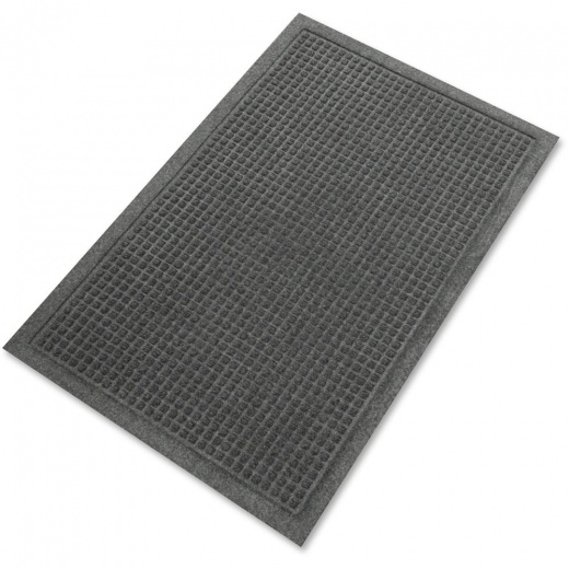Guardian EcoGuard Floor Mat - 36"x24" Rectangular Rubber Charcoal Mat