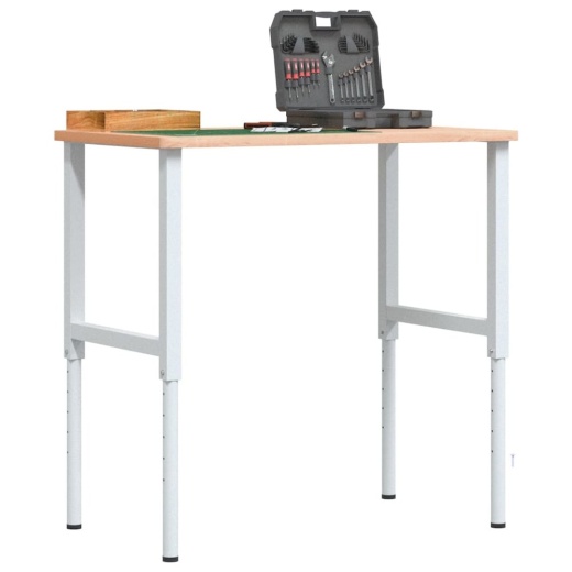 Vidaxl Adjustable Work Bench Frames 2 Pcs Metal 21.7"x(27.2"-37.6") Gray