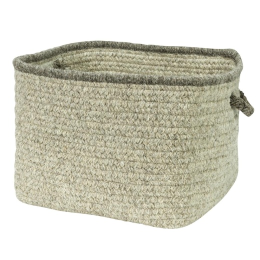 Nat Style Cobblestone 18"x12" Square Basket