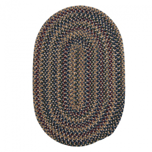 Twilight-Federal Blue 4' Round Braided Rug