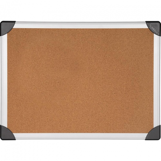 Lorell Corkboard - 48" Height x 96" Width - Cork Surface - Resist Warping, Durable, Laminated, Resilient - Aluminum Frame - 1 Each