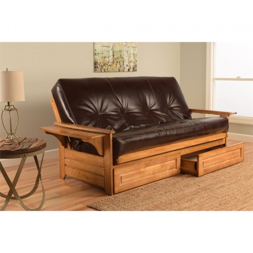 Phoenix Frame-Butternut Finish-Oregon Trail Java Mattress-Storage Drawers by Kodiak