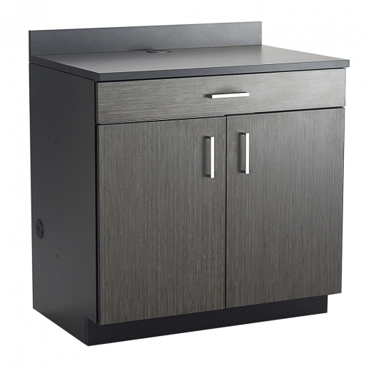 Safco Hospitality Base Cabinet, One Drawer/Two Door in Black/Asian Night Finish