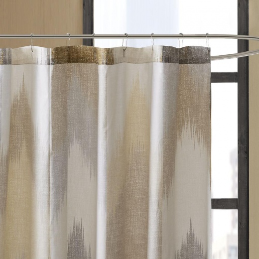 Ink+ivy Cotton Printed Shower Curtain - Luxury Bathroom Decor