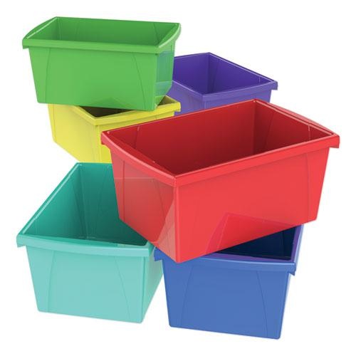 Storex Storage Bins - 5.5 Gal, Randomly Assorted Colors