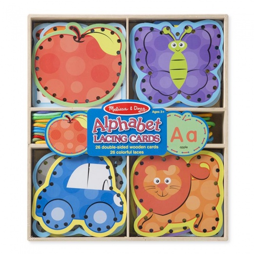 Melissa & Doug Alphabet Lacing Cards