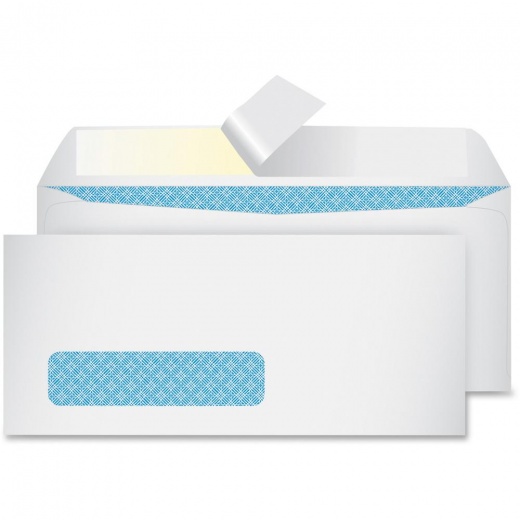 Quality Park No. 10 Window Security Tinted Envelopes with Self-Seal Closure