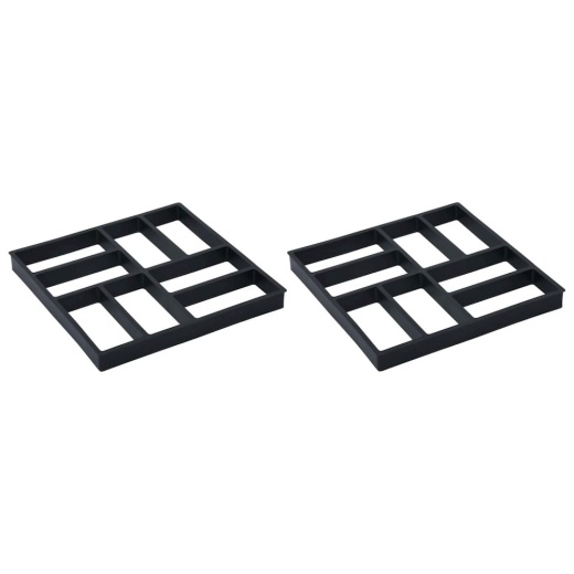 Vidaxl Pavement Moulds - 2 Pcs 15.7"x15.7"x1.6" Plastic 8610