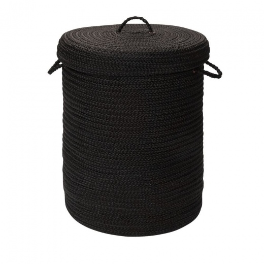 Simply Home Solid Black 16X16x24 Hamper W/ Lid
