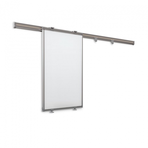 Best-Rite Whiteboard Track System - 6' Track & 1 Hanging Panel & 2 Frog Clips