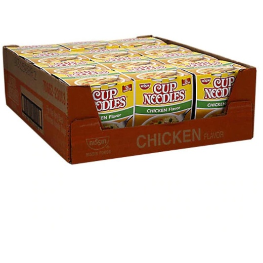 Nissin Foods Top Ramen Chicken Flavor Cup Noodles - Chicken - 2.25 Oz - 12 / Carton