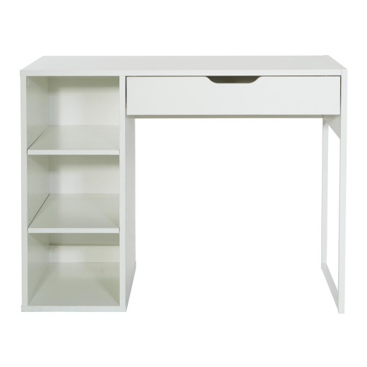 OSP Home Furnishings - Ravel Rectangular Contemporary Engineered Wood 1-Drawer Desk - White - Thumbnail 4