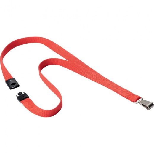 Durable Premium Textile Lanyard with Safety Release - Orange - 10/Box