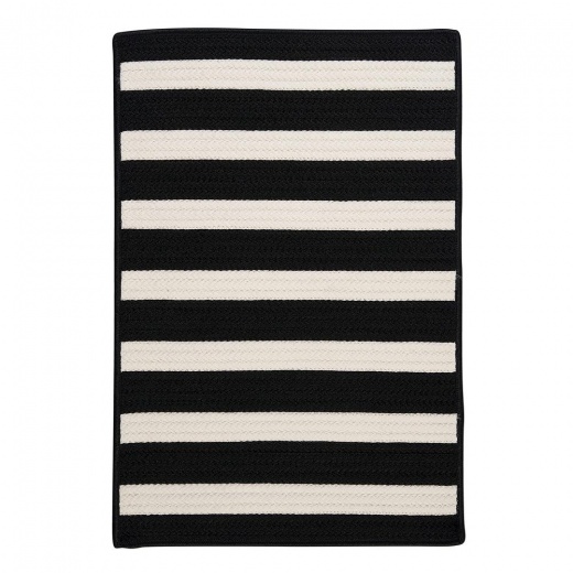 Stripe It- Black White 8' Square - A Stylish and Versatile Addition to Any Room