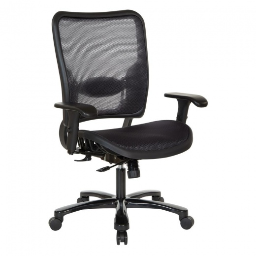 Space Seating Air Grid Seat And Back Big & Tall Ergonomic Chair with Height Adjustable Lumbar Support