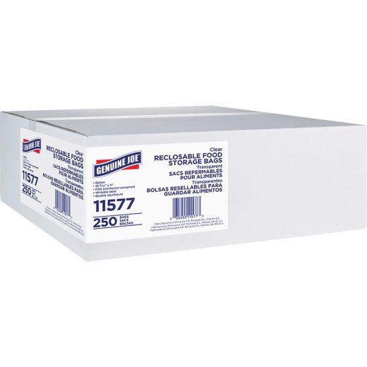 Genuine Joe Food Storage Bags - 1 Gal Capacity - 250/Box