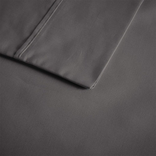 600 Thread Count Cooling Cotton Blend 4 Pc Sheet Set, Charcoal Color
