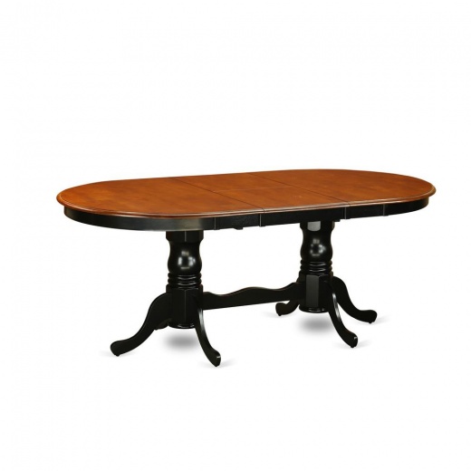 Plainville Table With 18" Butterfly Leaf -Black & Cherry