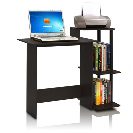 Furinno Efficient Home Laptop Notebook Computer Desk, Espresso/Black