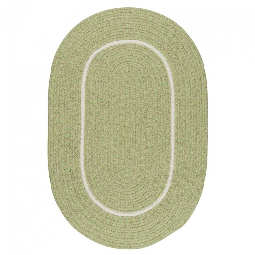 Silhouette Celery 4' Round Braided Rug