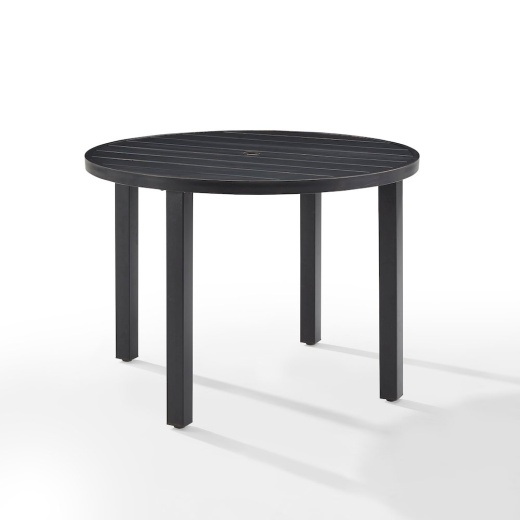 Crosley Kaplan 42" Round Outdoor Metal Dining Table Oil Rubbed Bronze