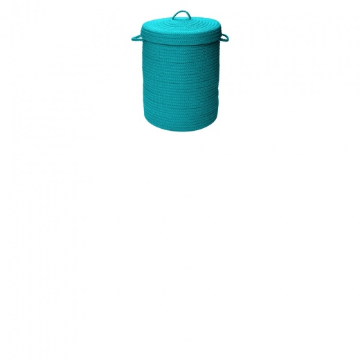 Simply Home Solid Turquoise 18X18x30 Hamper W/ Lid by Colonial Mills