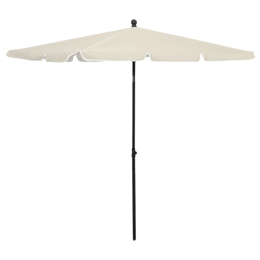 Vidaxl Garden Parasol with Pole 82.7"x55.1" Sand 5543