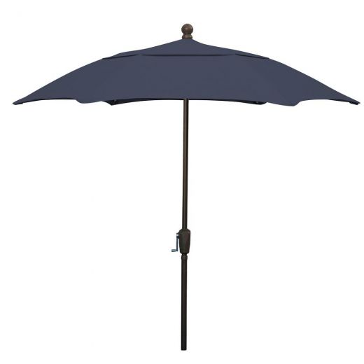 Fiberbuilt 7.5' Hex Home Patio Umbrella - Navy Blue Canopy