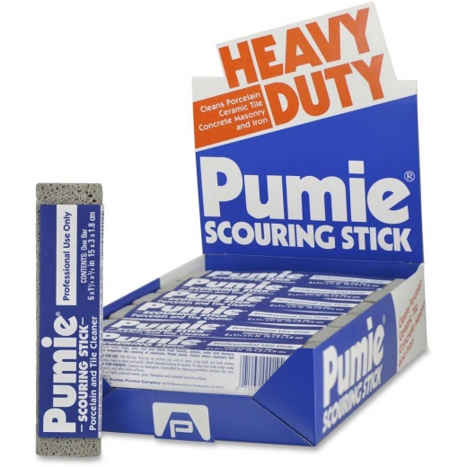U.S. Pumice Heavy Duty Pumie Scouring Stick - 72 / Carton - Abrasive, Heavy Duty - Gray