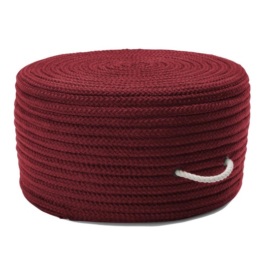 Simply Home Solid Pouf Red 20"X20"x11"