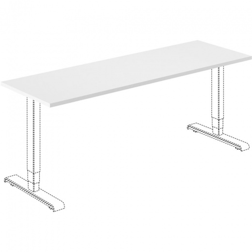 Lorell Training Tabletop - White Rectangle Top - 72" Table Top Length x 24" Table Top Width x 1" Table Top Thickness