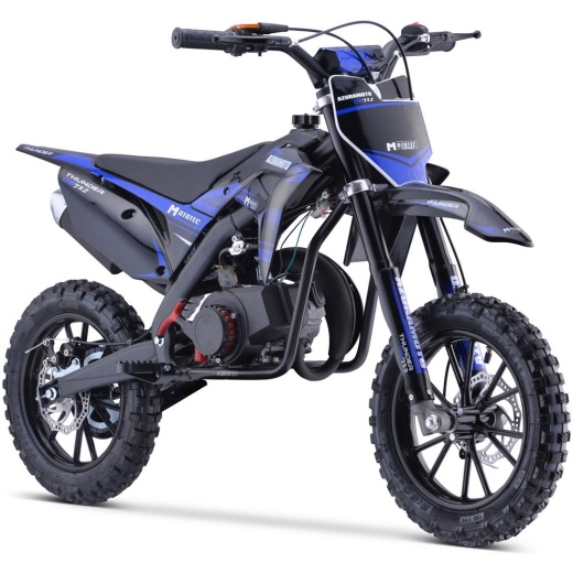 Mototec Thunder 50Cc 2-Stroke Kids Gas Dirt Bike Blue