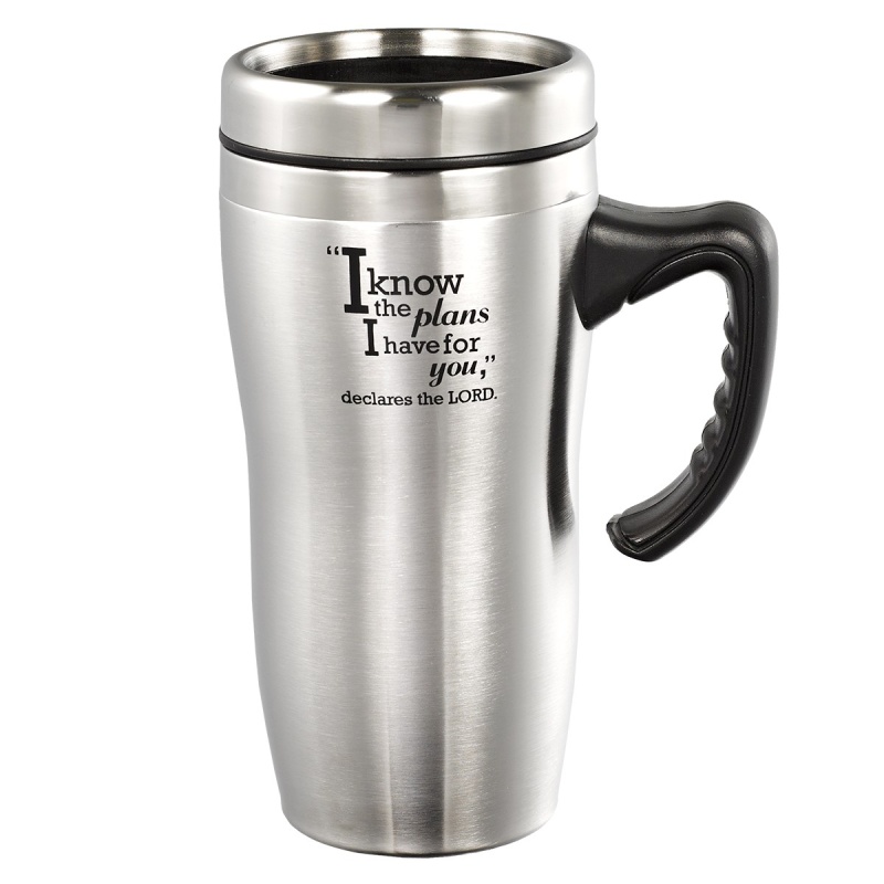 Mug Ss Travel Silver I Know The Plans Jer. 29:11